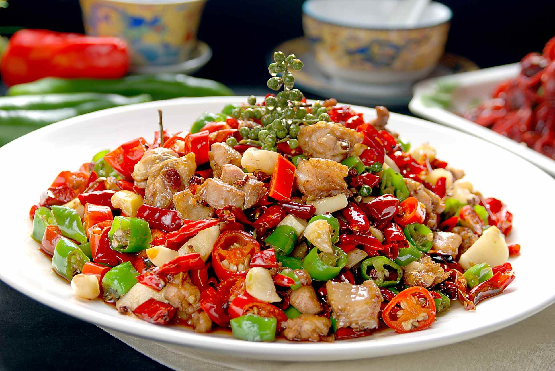 高清图片餐饮美食川菜干煸鹧鸪高清图片