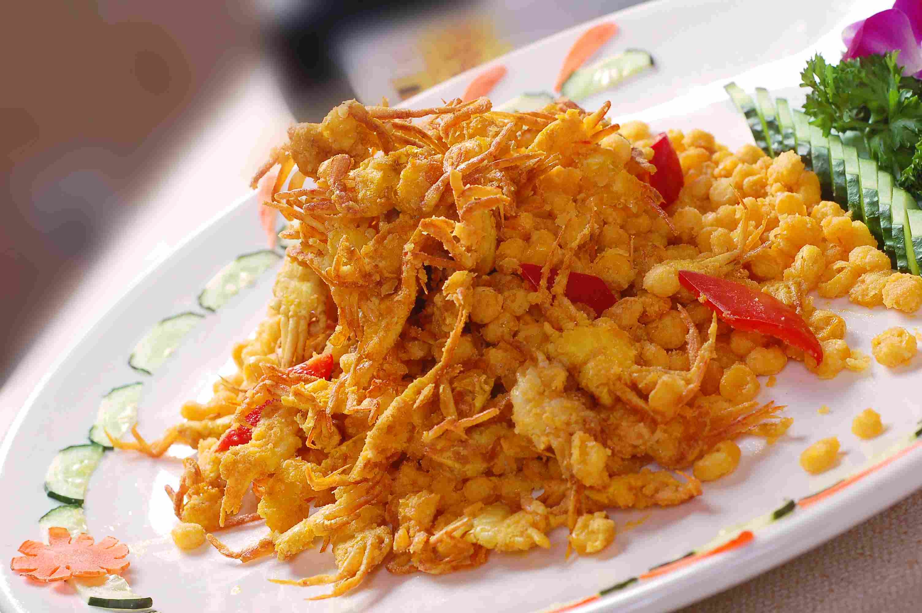 高清图片餐饮美食川菜金沙玉米娃娃蟹高清图片