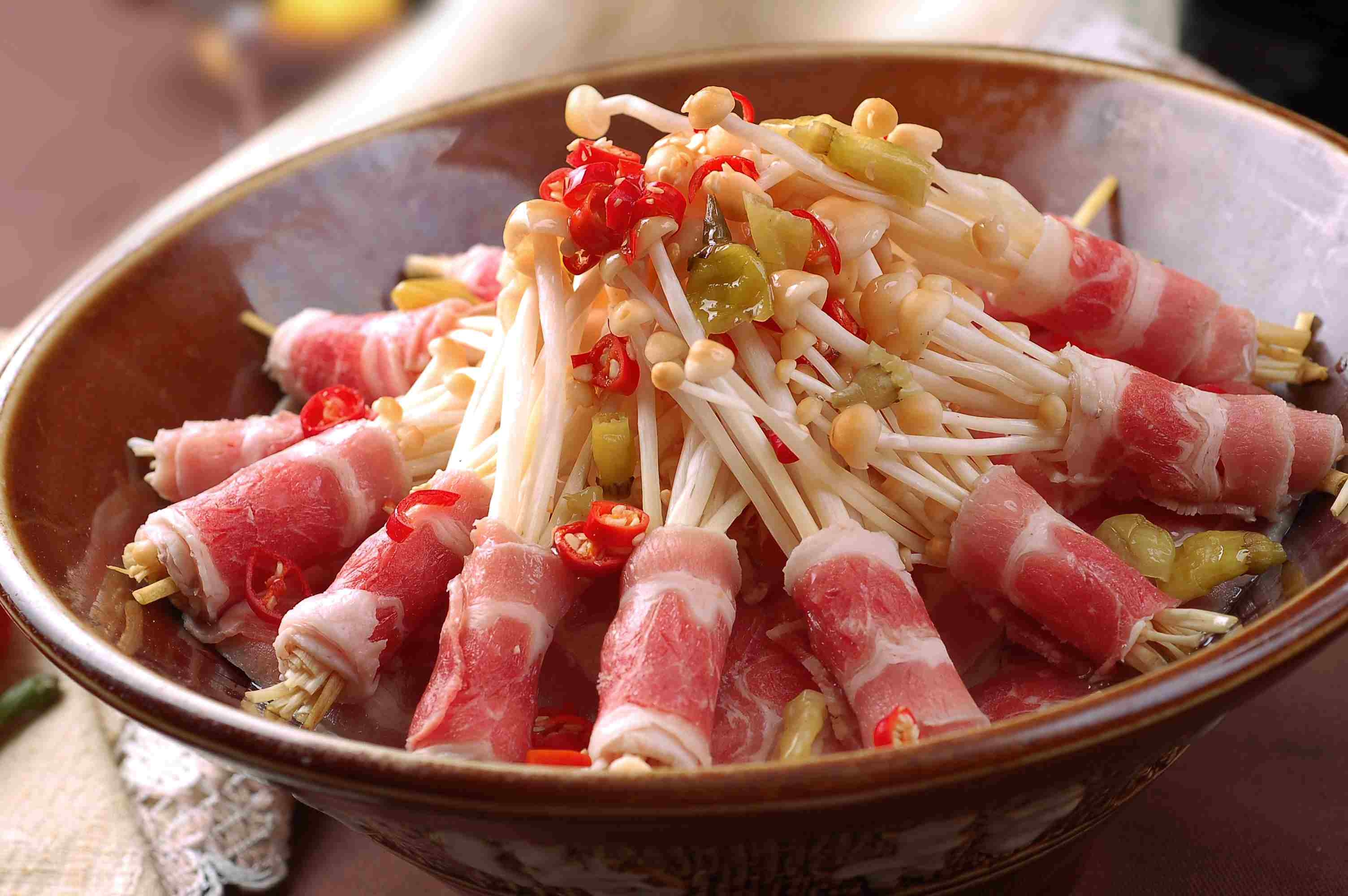 餐饮美食川菜双椒肥牛卷高清图片784