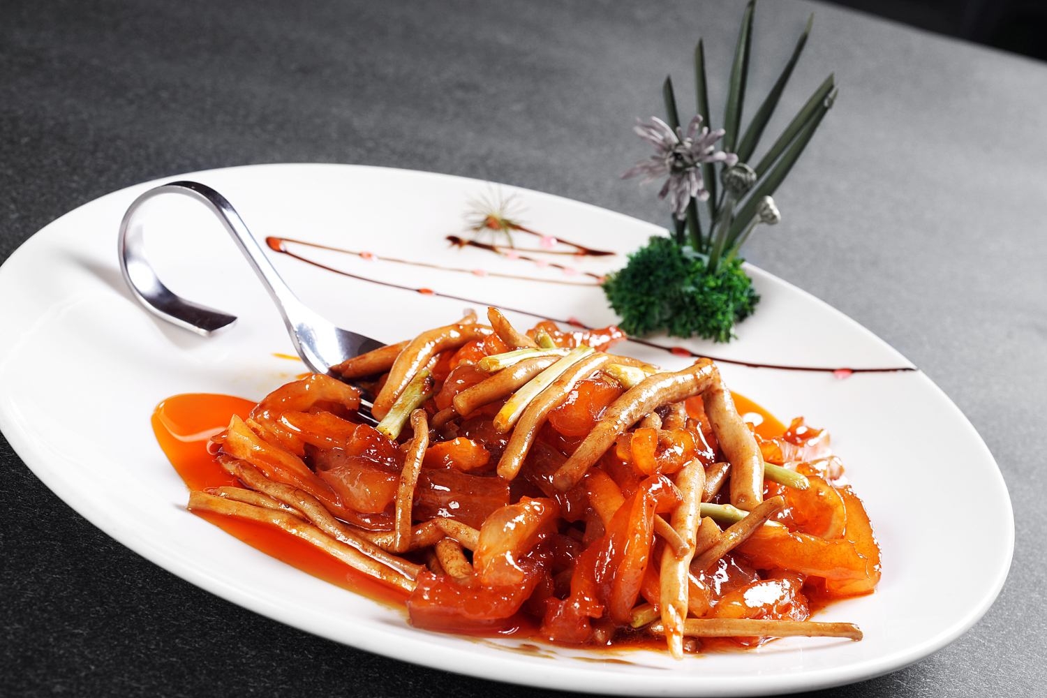 餐饮美食茶菇驼鸟筋(1)宣传图片灯箱