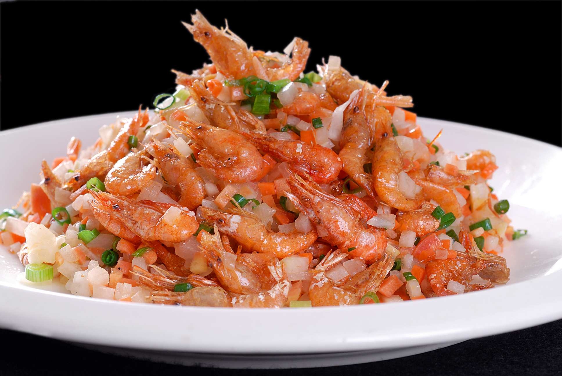 餐饮美食碎米虾宣传图片灯箱