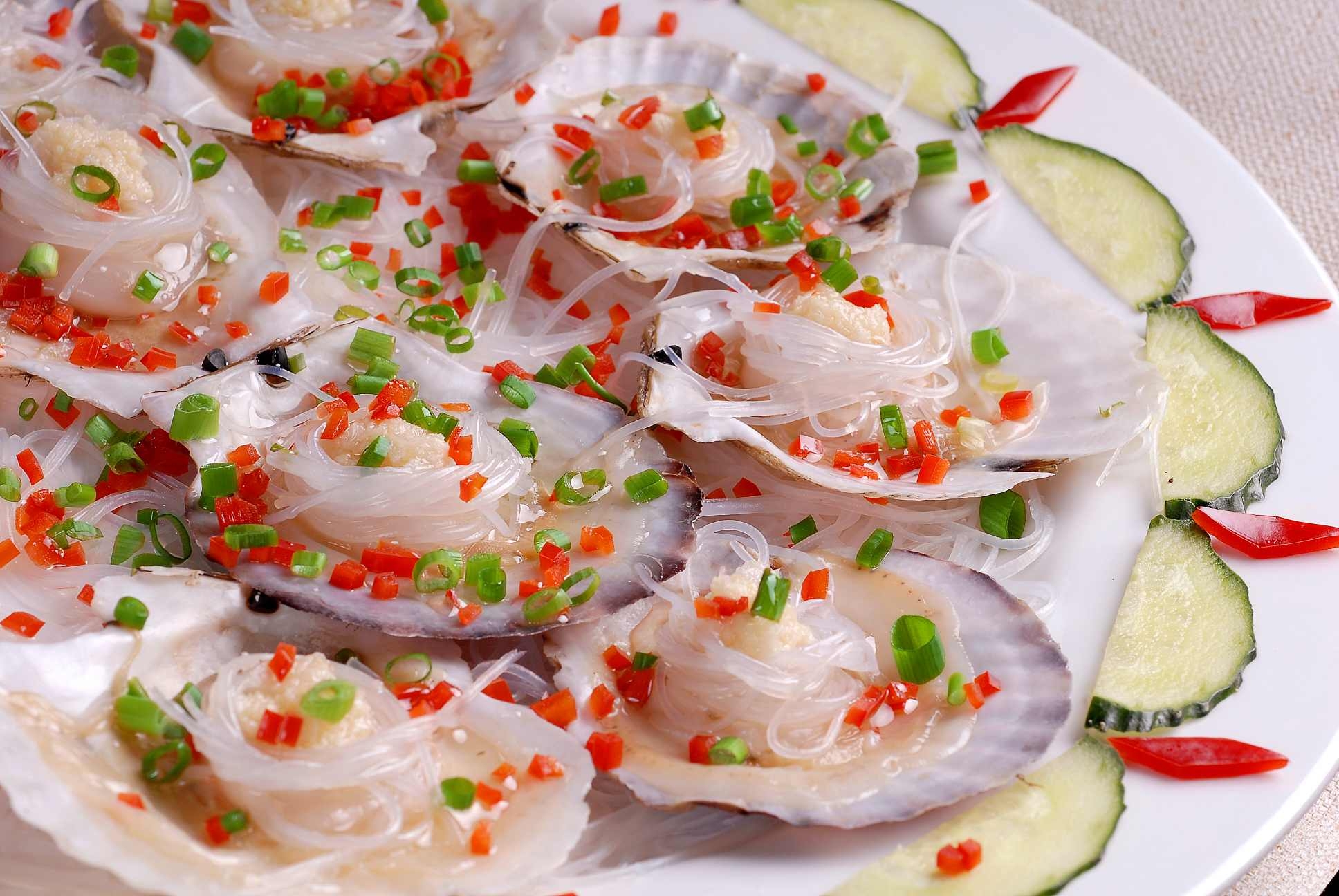 餐饮美食川菜蒜茸扇贝高清图片