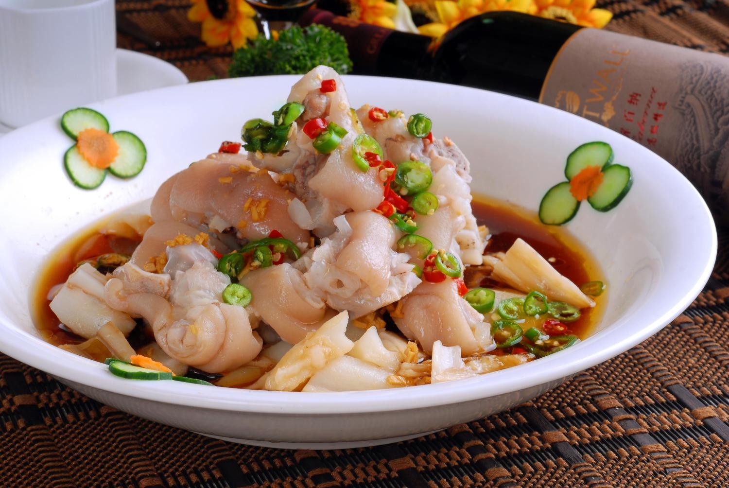 餐饮美食姜汁猪手高清图片