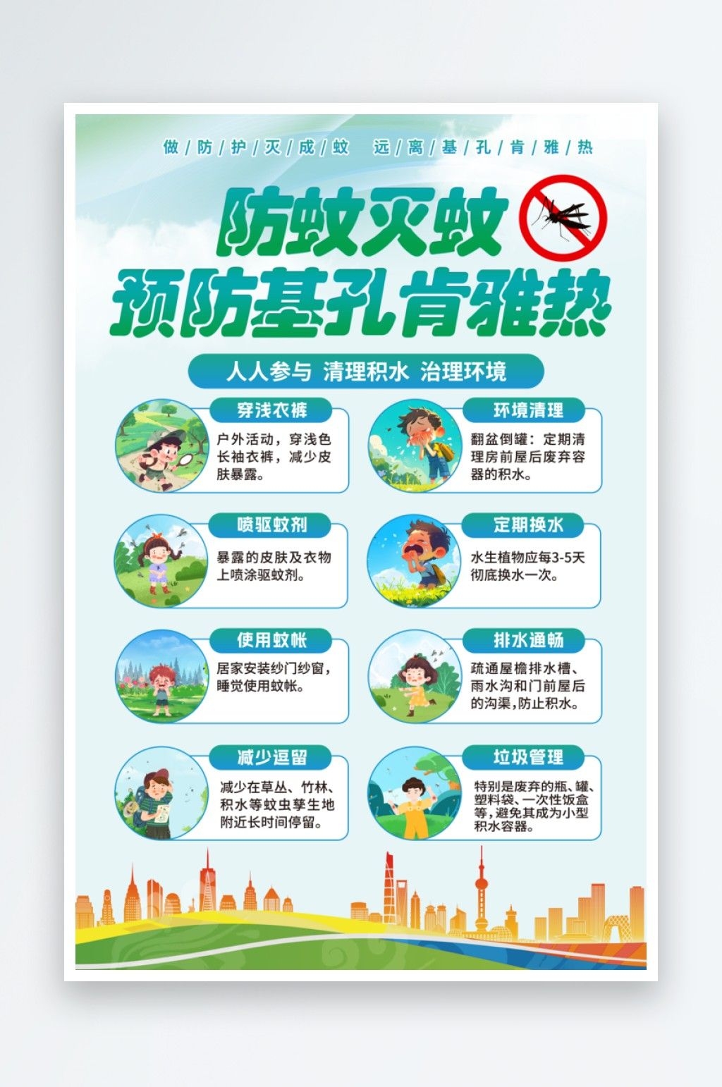 预防基孔肯雅热宣传海报