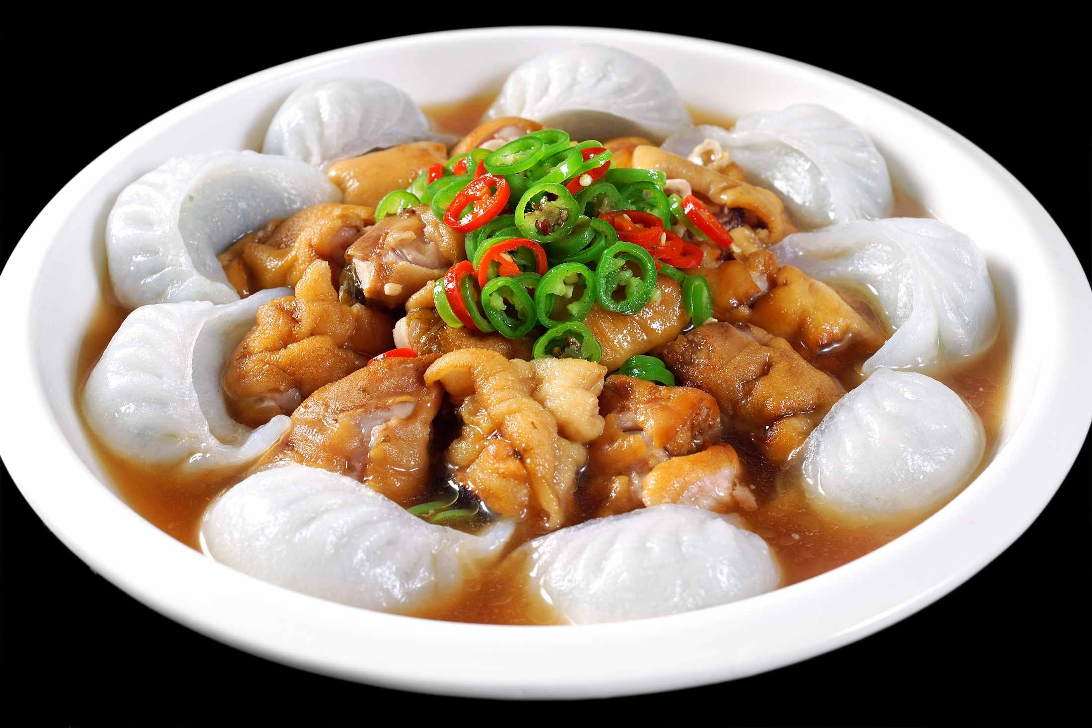 餐饮美食青椒蹄花高清图片