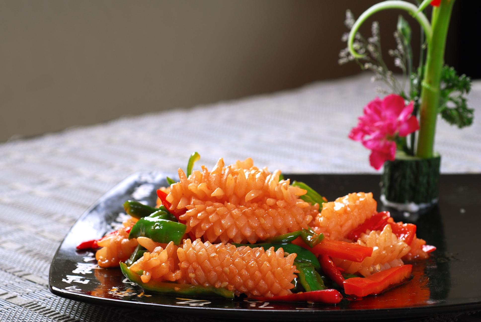 高清图片餐饮美食川菜米椒爆鲜鱿高清图片490