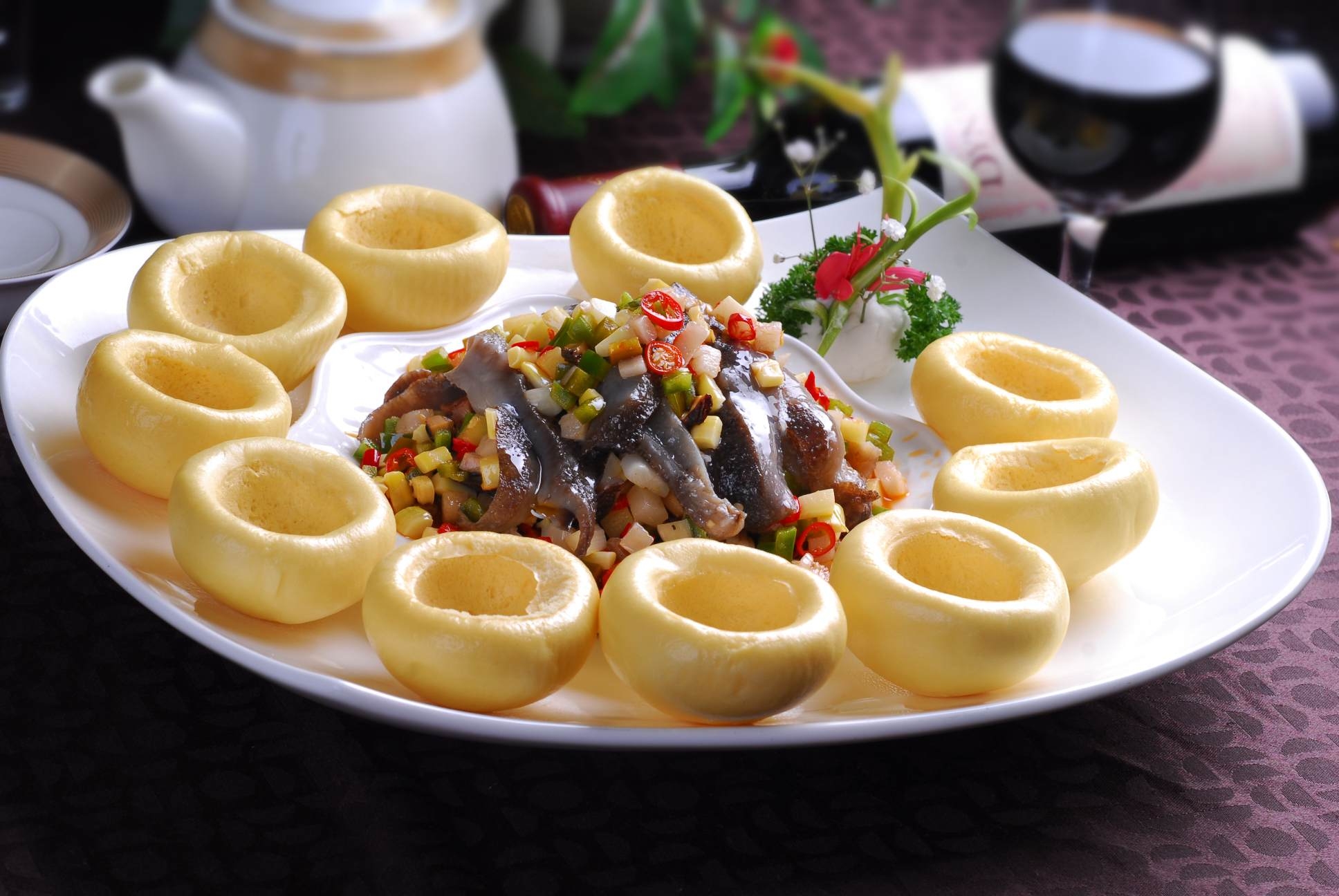 餐饮美食川菜粗粮配辽参高清图片62