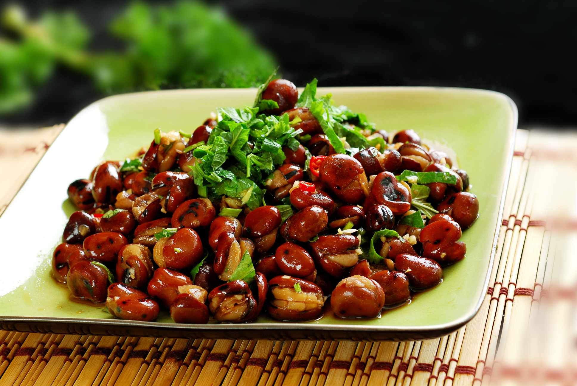 餐饮美食藿香胡豆宣传图片灯箱