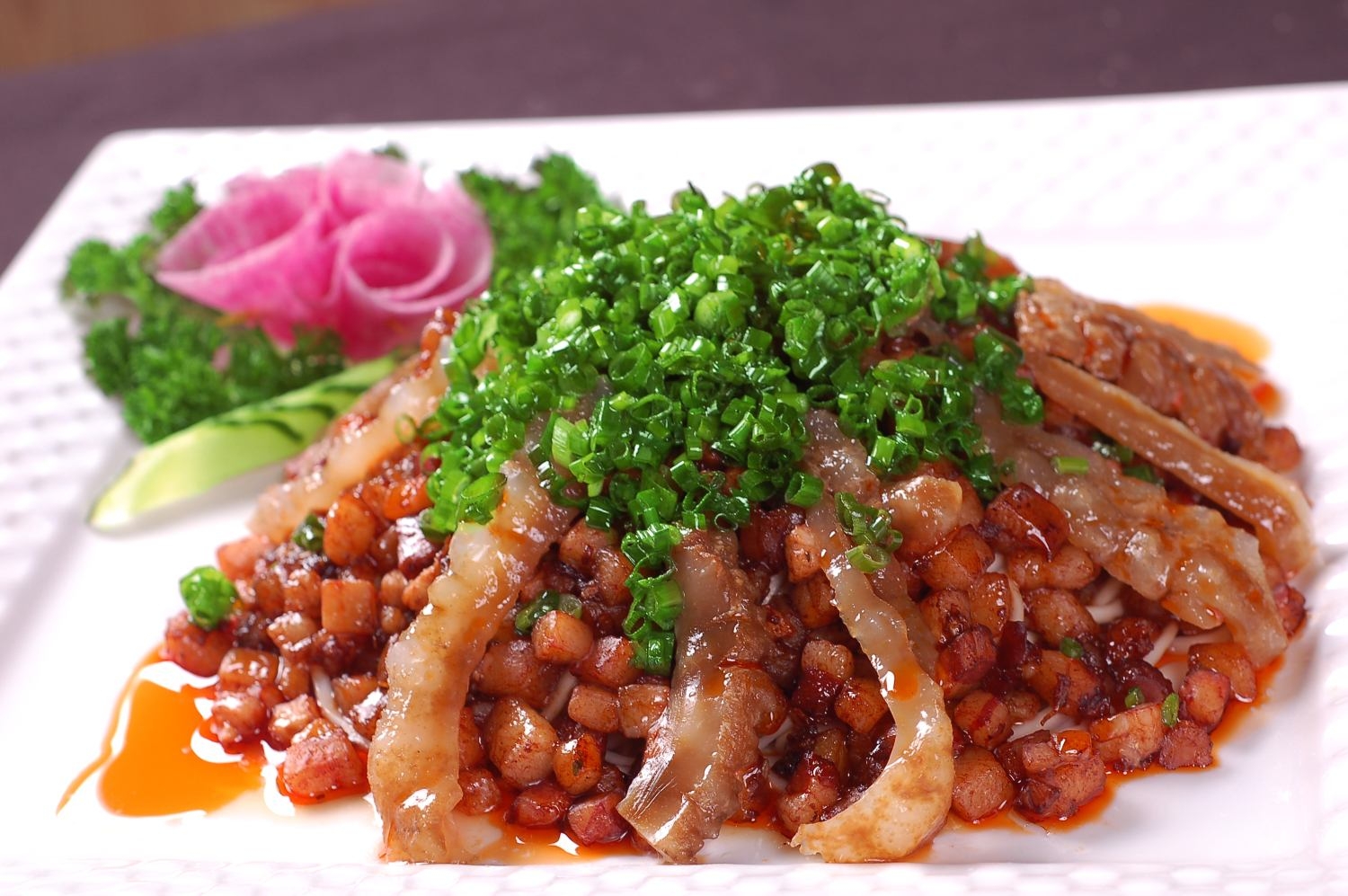 餐饮美食热菜香绍刺参高清图片