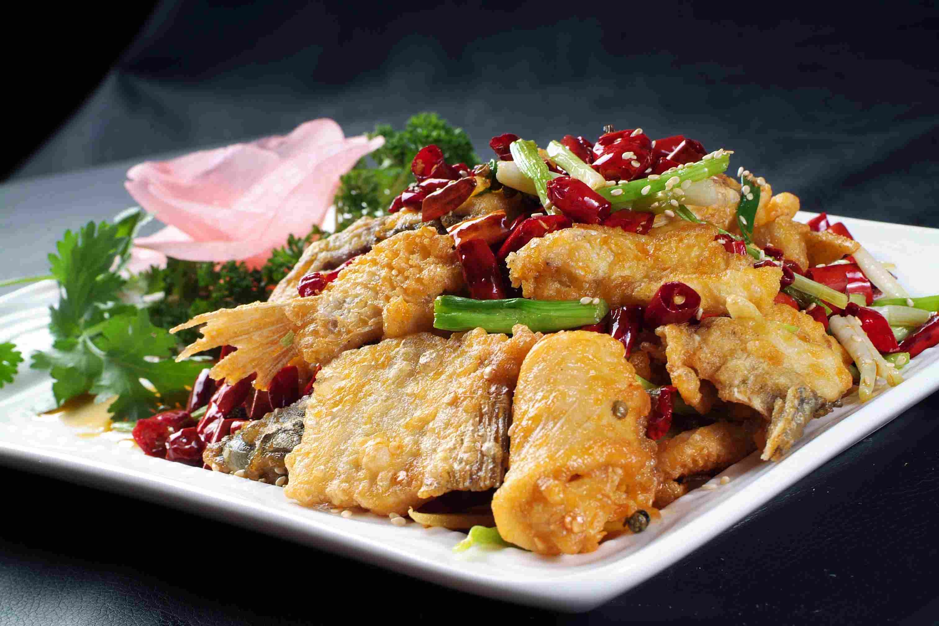 餐饮美食炝制鱼排宣传图片灯箱