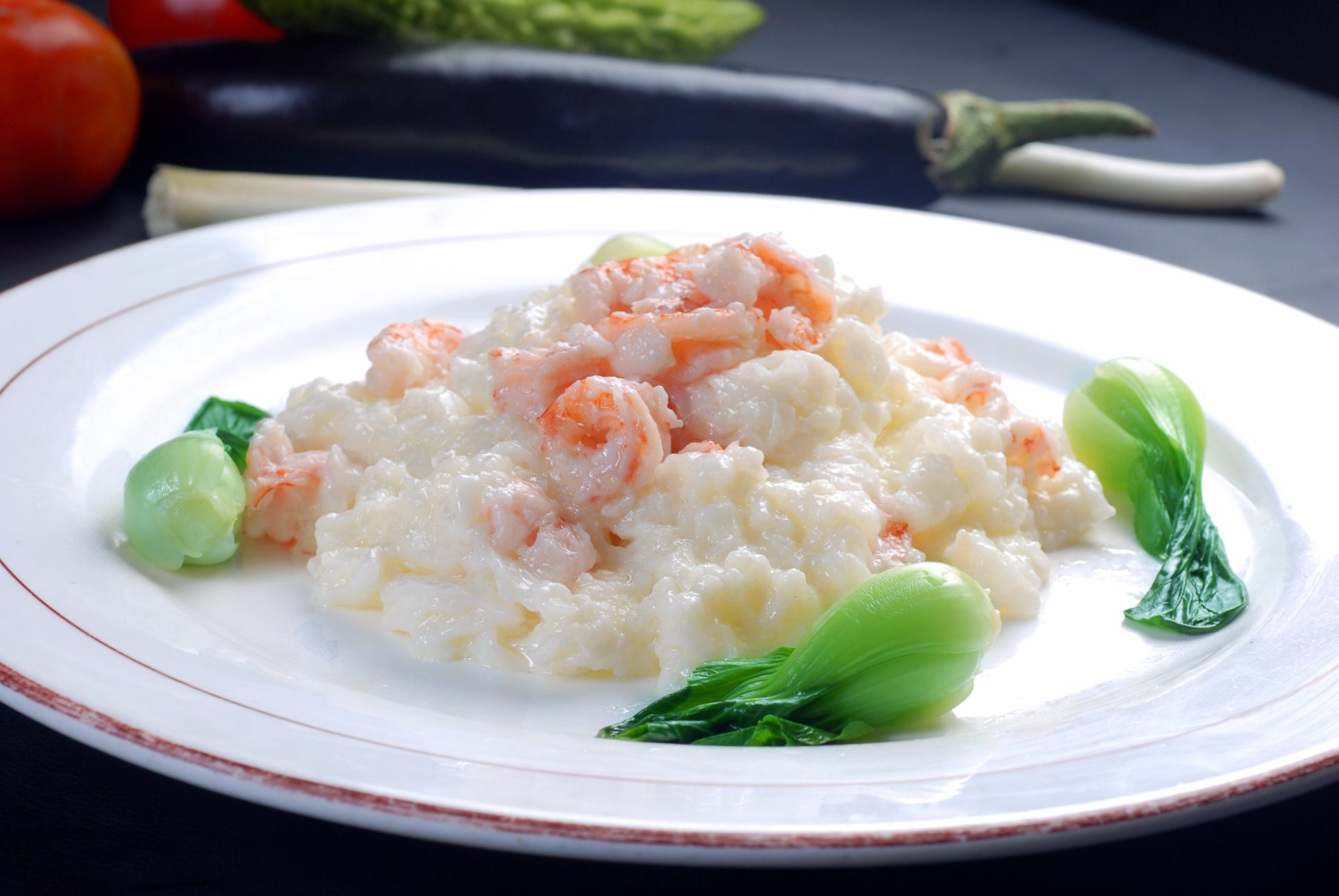 餐饮美食雪花炒虾仁宣传图片灯箱