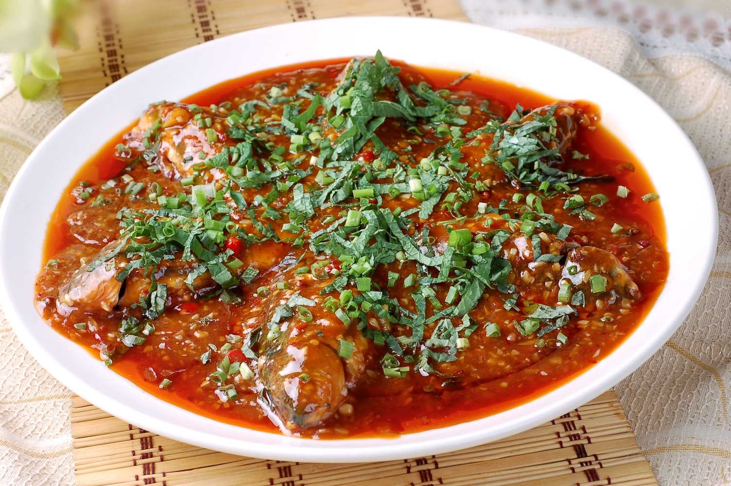 高清图片餐饮美食川菜藿香鲫鱼()高清图片