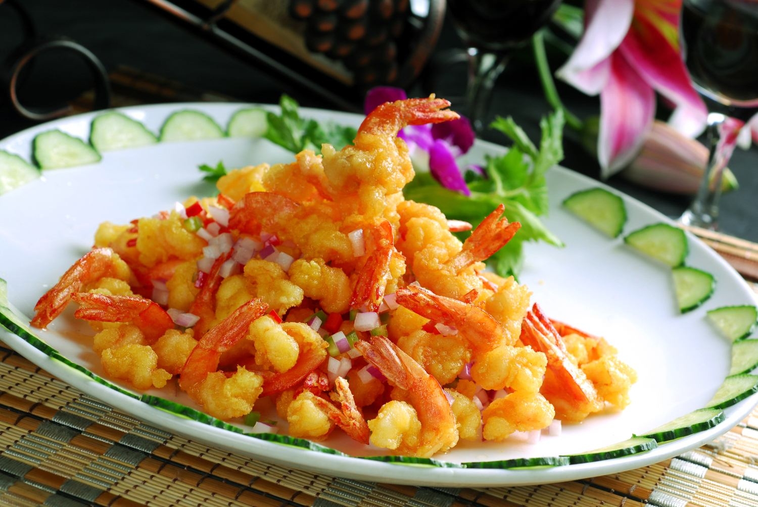 餐饮美食川菜椒盐虾高清图片355