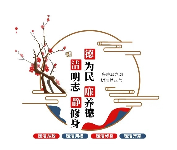 清正廉洁廉政文化廉政标语党建竖版文化墙