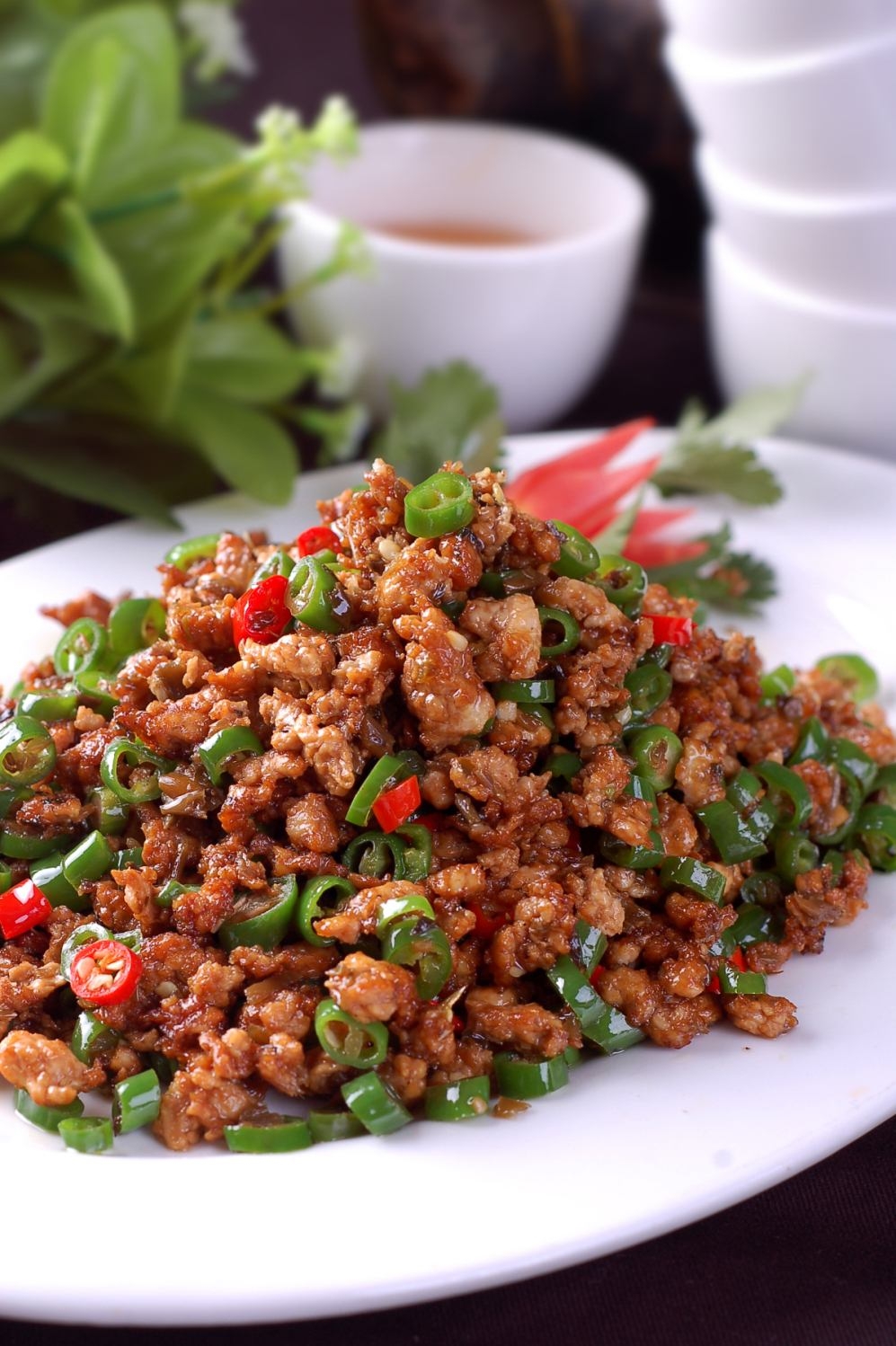 餐饮美食鸡米芽菜高清图片