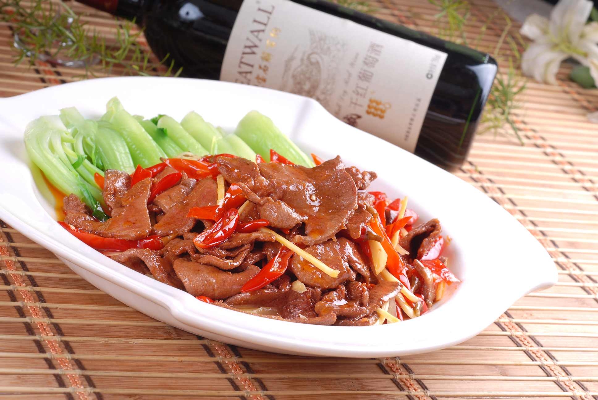 餐饮美食酸椒肝片宣传图片灯箱