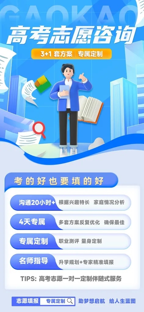 高考志愿咨询填报指南加油创意简约海报
