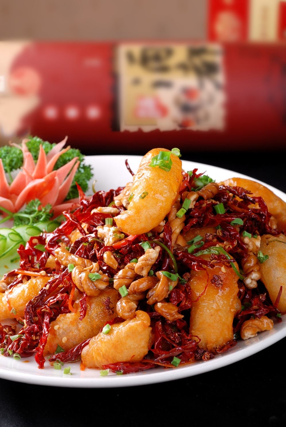 餐饮美食坡皮鸡柳(朱）宣传图片灯箱