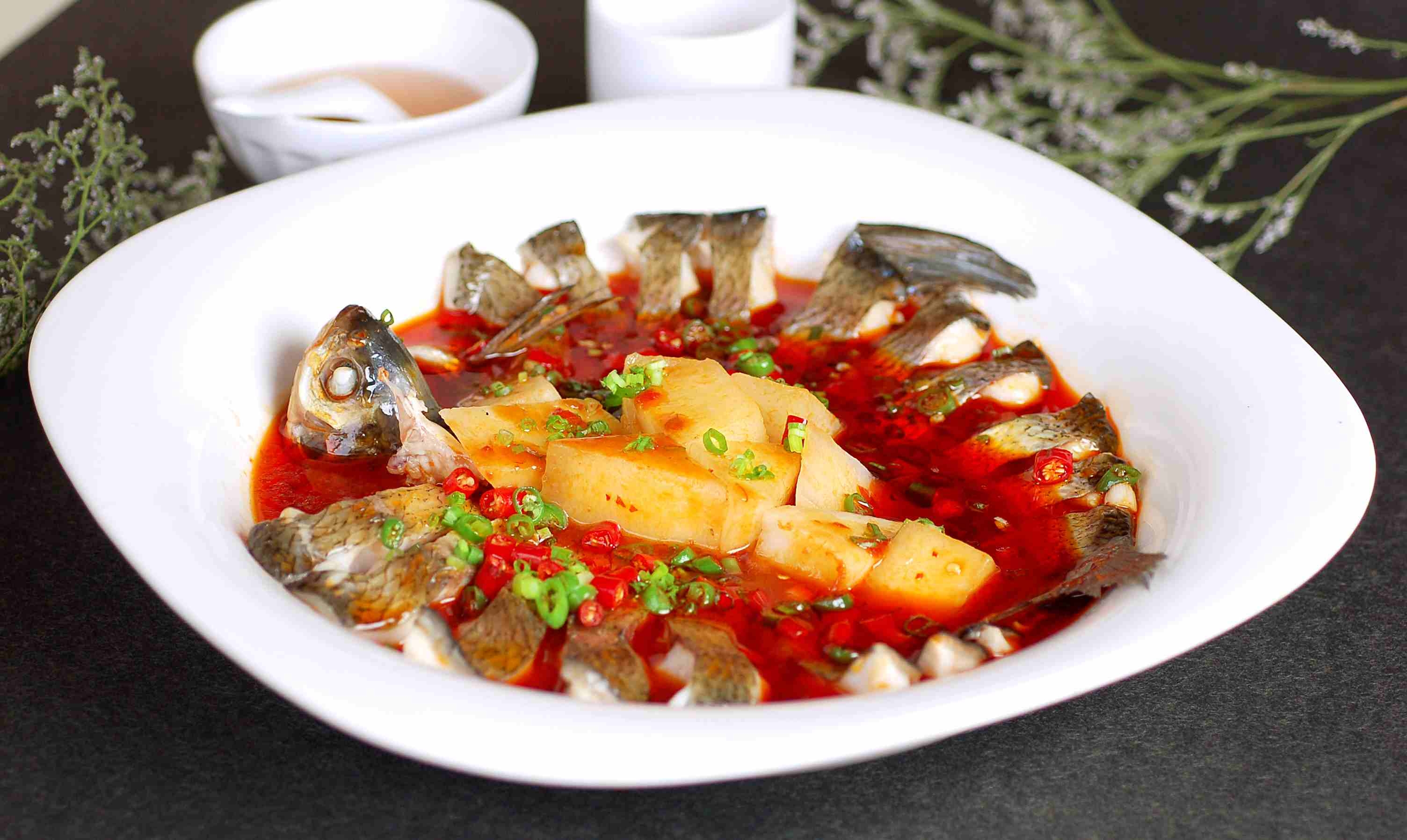 餐饮美食川菜相思鲳鱼高清图片