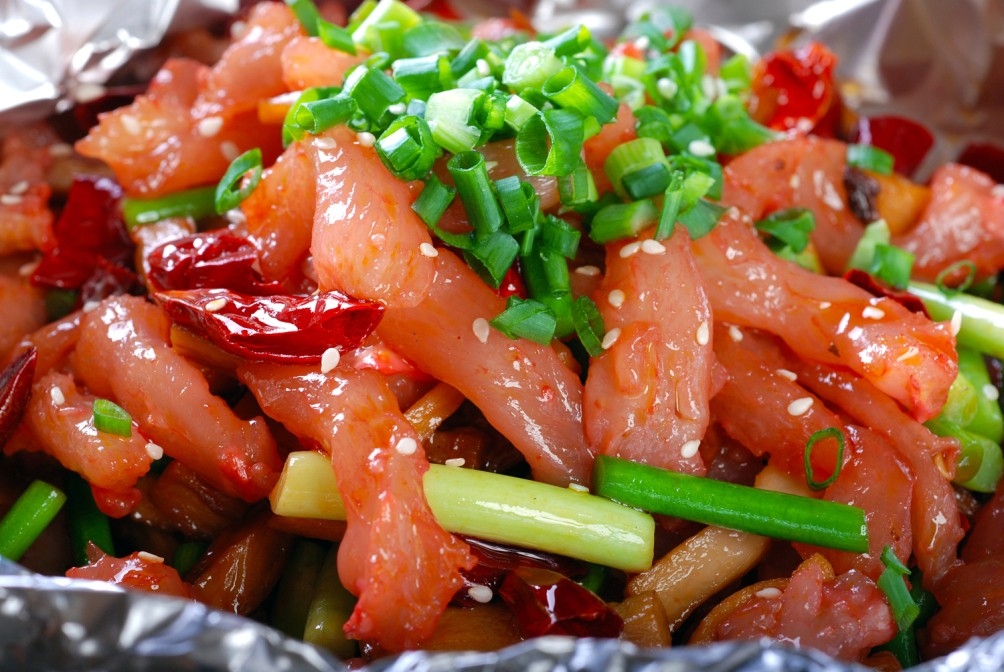 餐饮美食口口香鹿筋高清图片