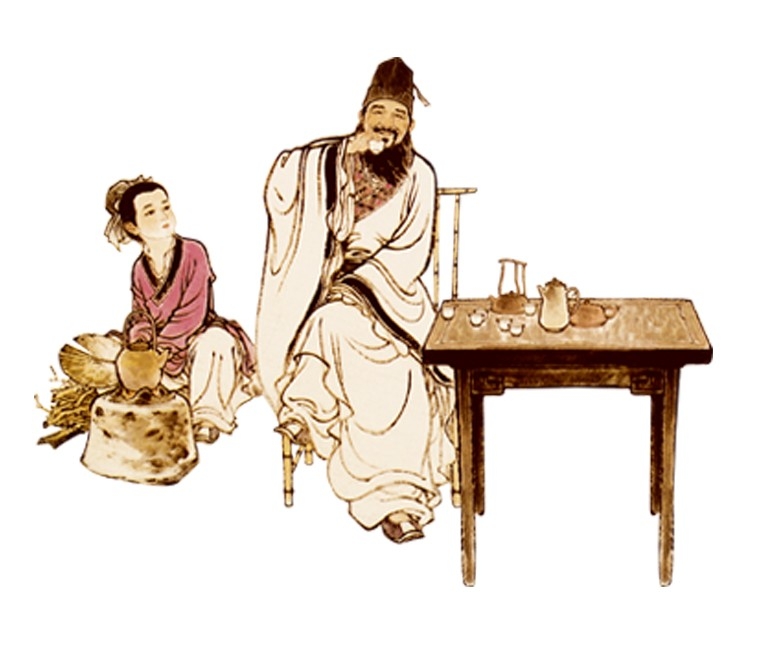 彩色古代人物古人国学文化png