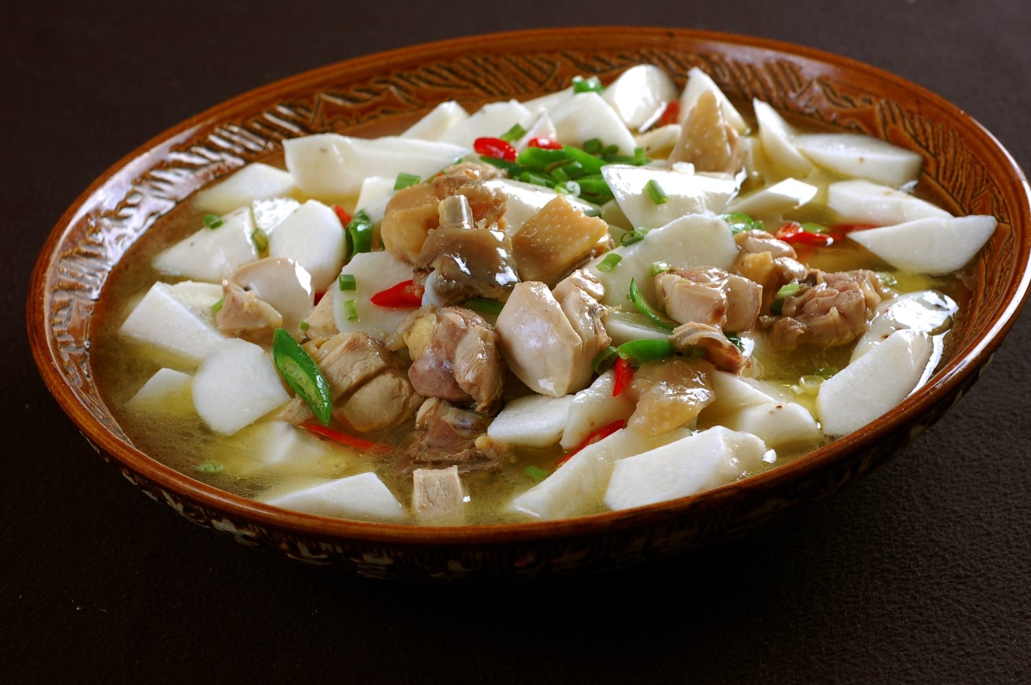 餐饮美食山药烧土鸡高清图片