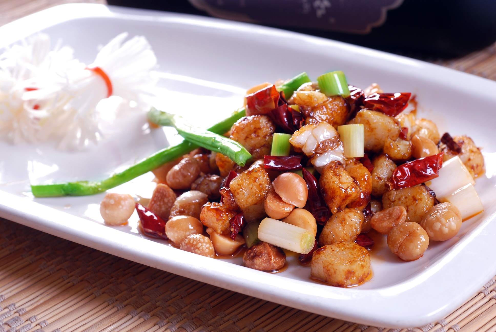 餐饮美食宫爆银雪鱼宣传图片灯箱