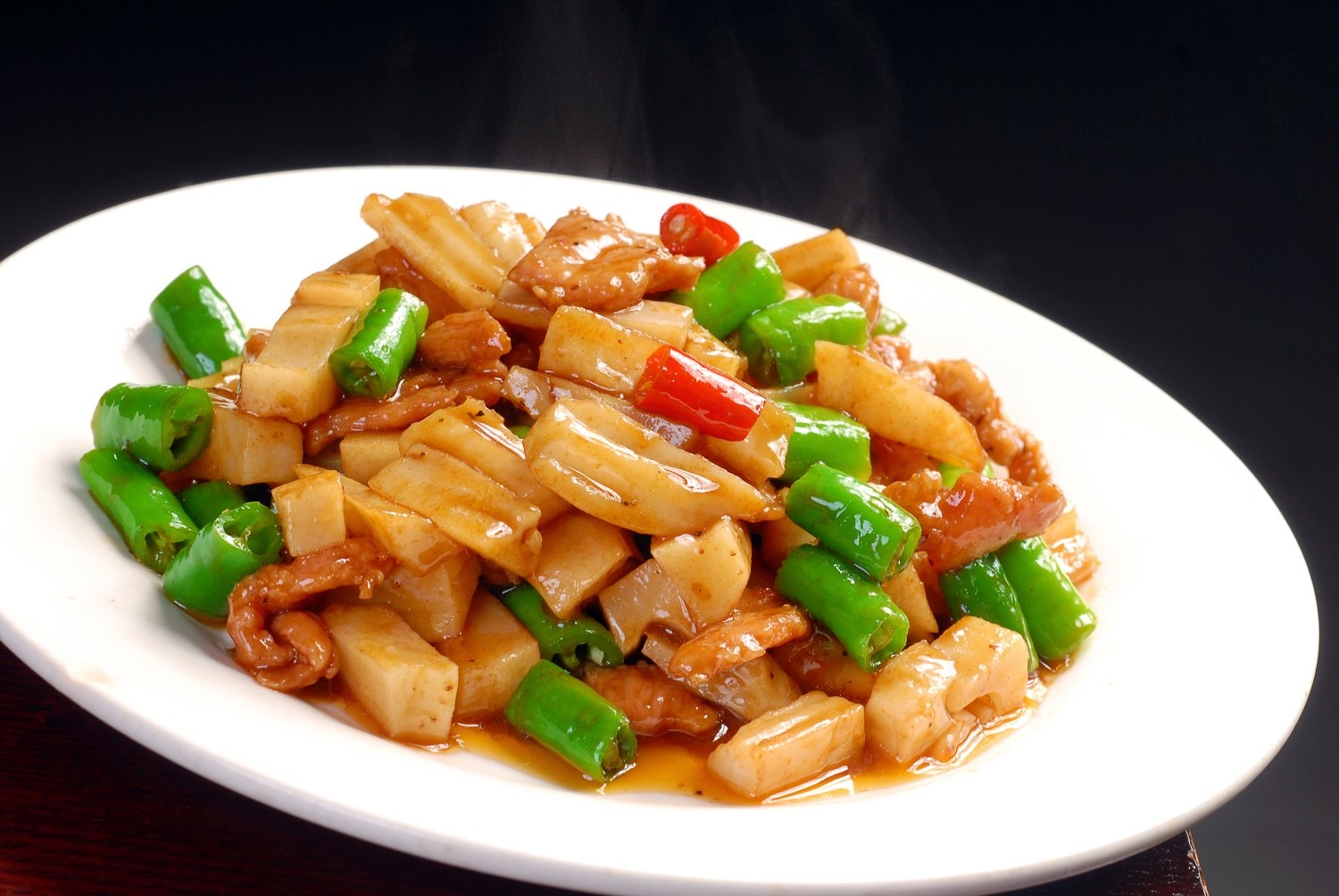 高清图片餐饮美食川菜黑椒酱鹿柳高清图片