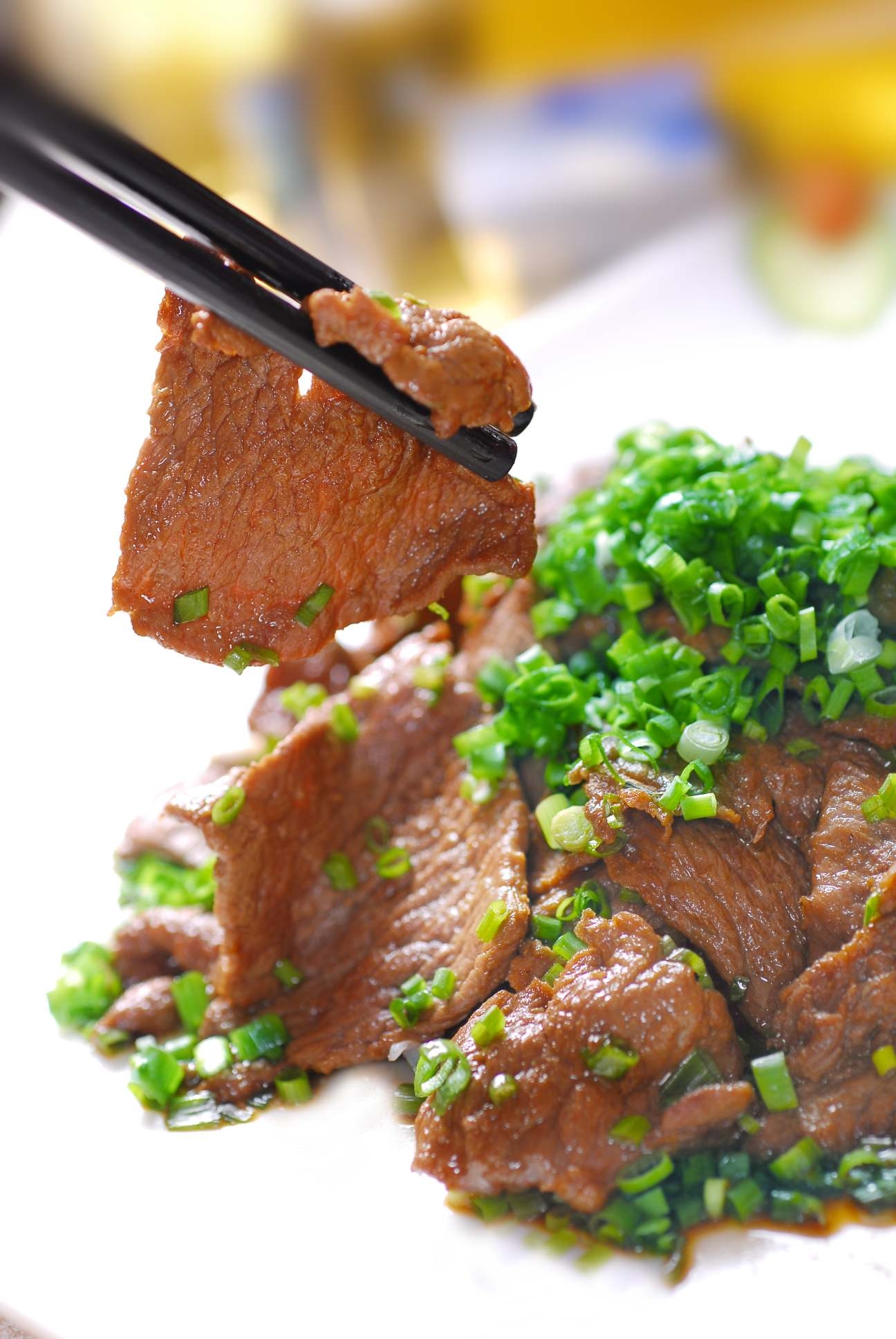 餐饮美食川–葱香牛柳宣传图片灯箱