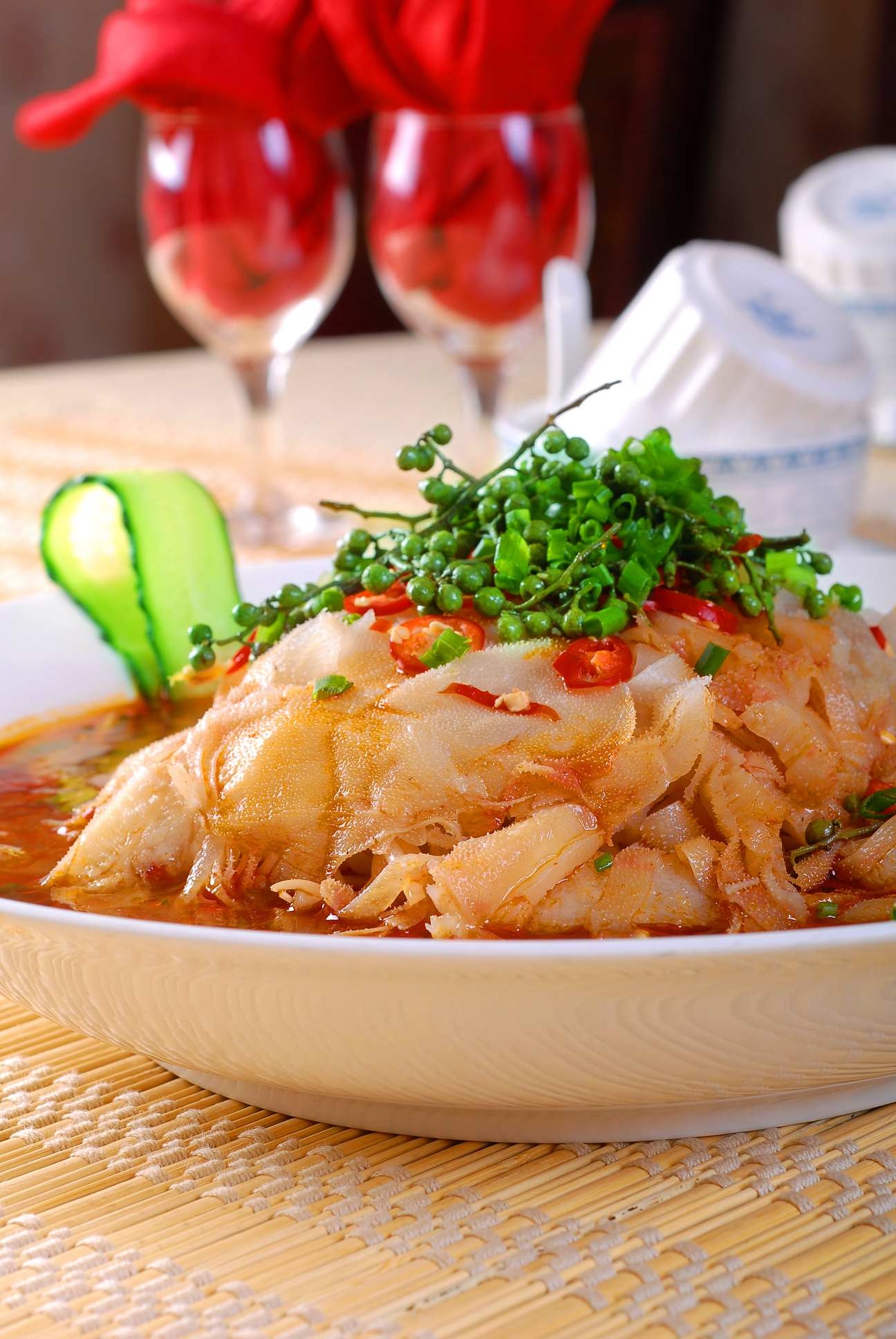 餐饮美食川菜椒子千层肚高清图片