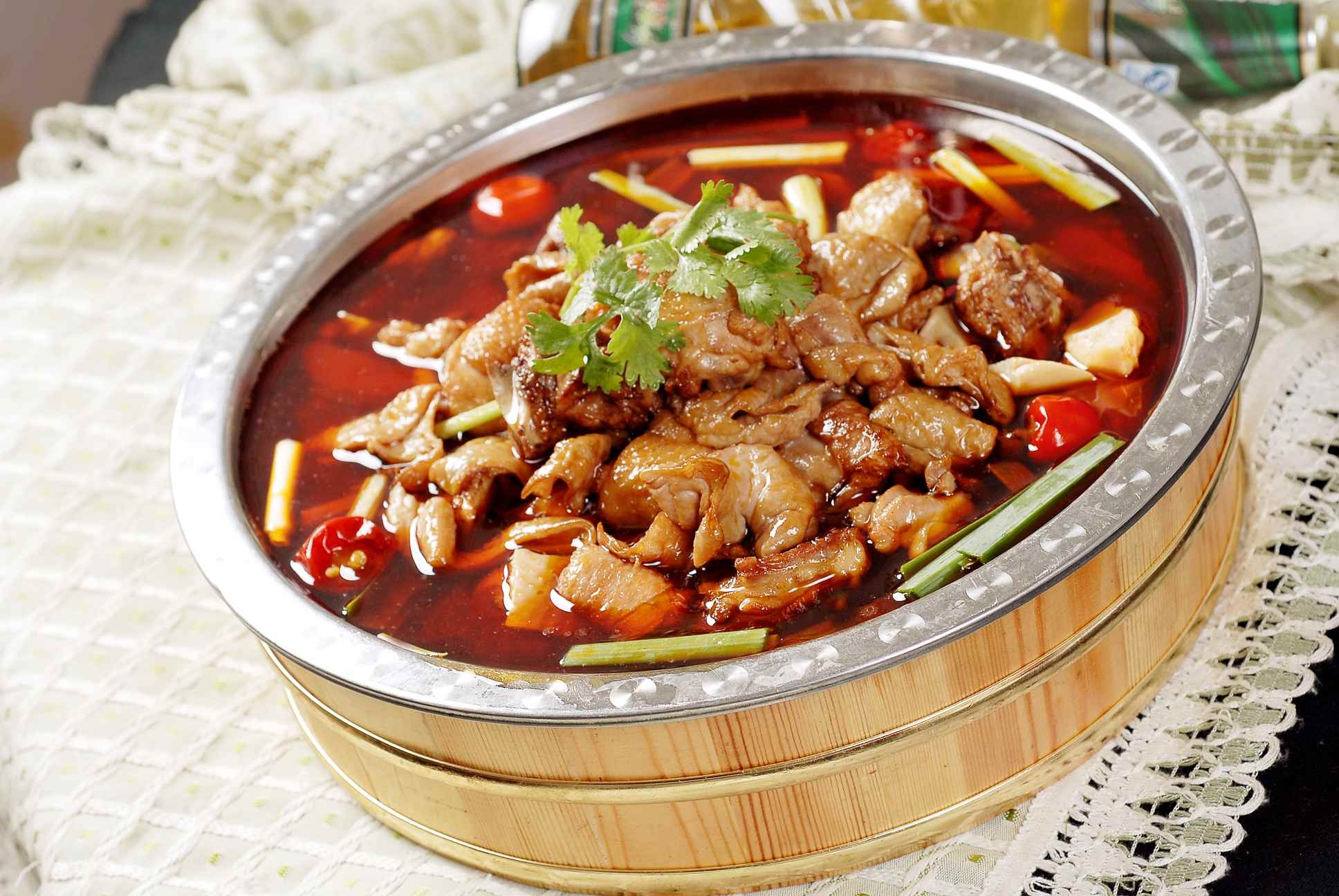 高清图片餐饮美食川菜土鸡炖肥肠高清图片