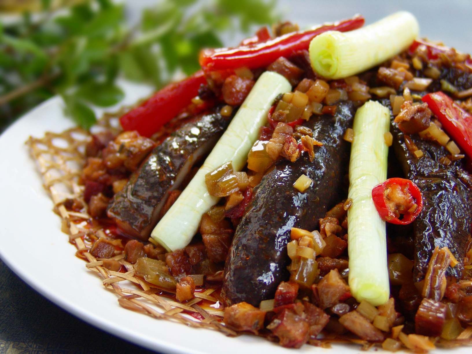 餐饮美食干烧梅花参宣传图片灯箱