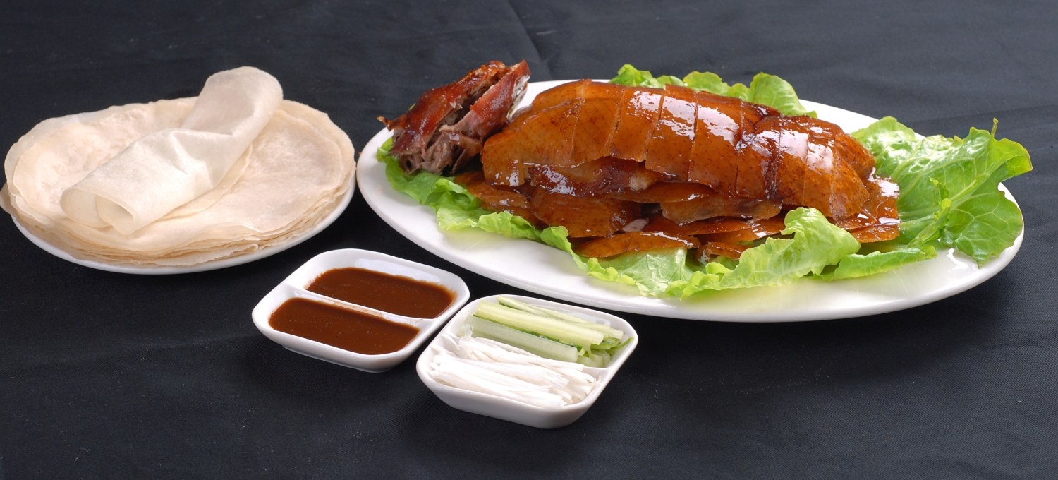 餐饮美食烤鸭盘装宣传图片灯箱