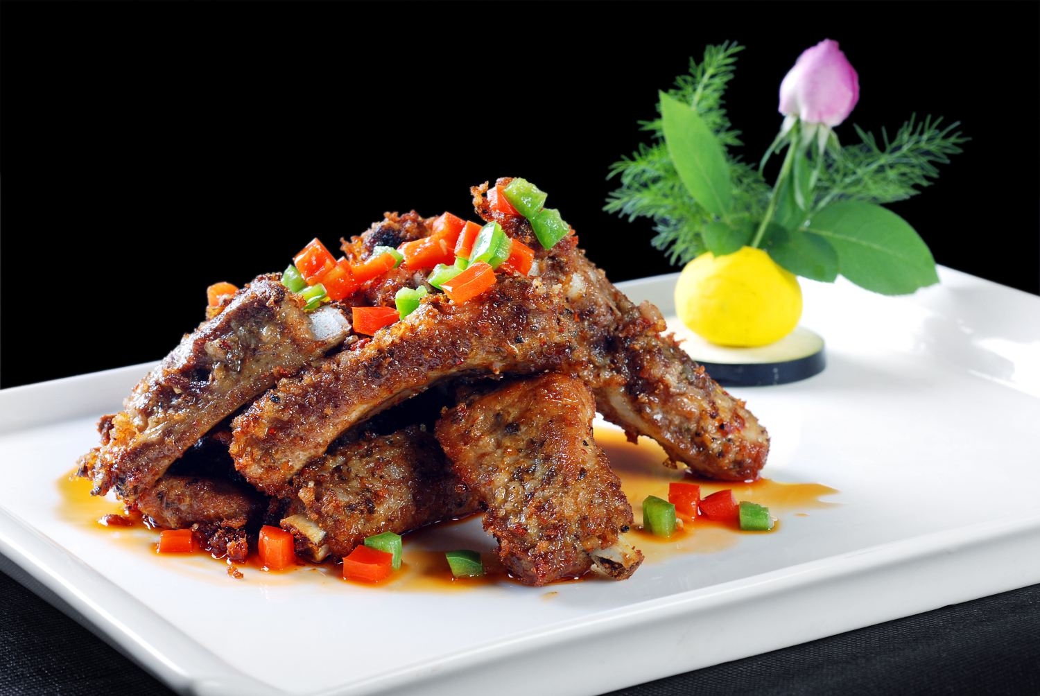 高清图片餐饮美食川菜椒香黄金骨高清图片313