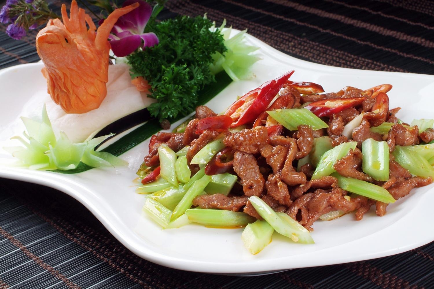 餐饮美食川菜滑炒梅花鹿高清图片257