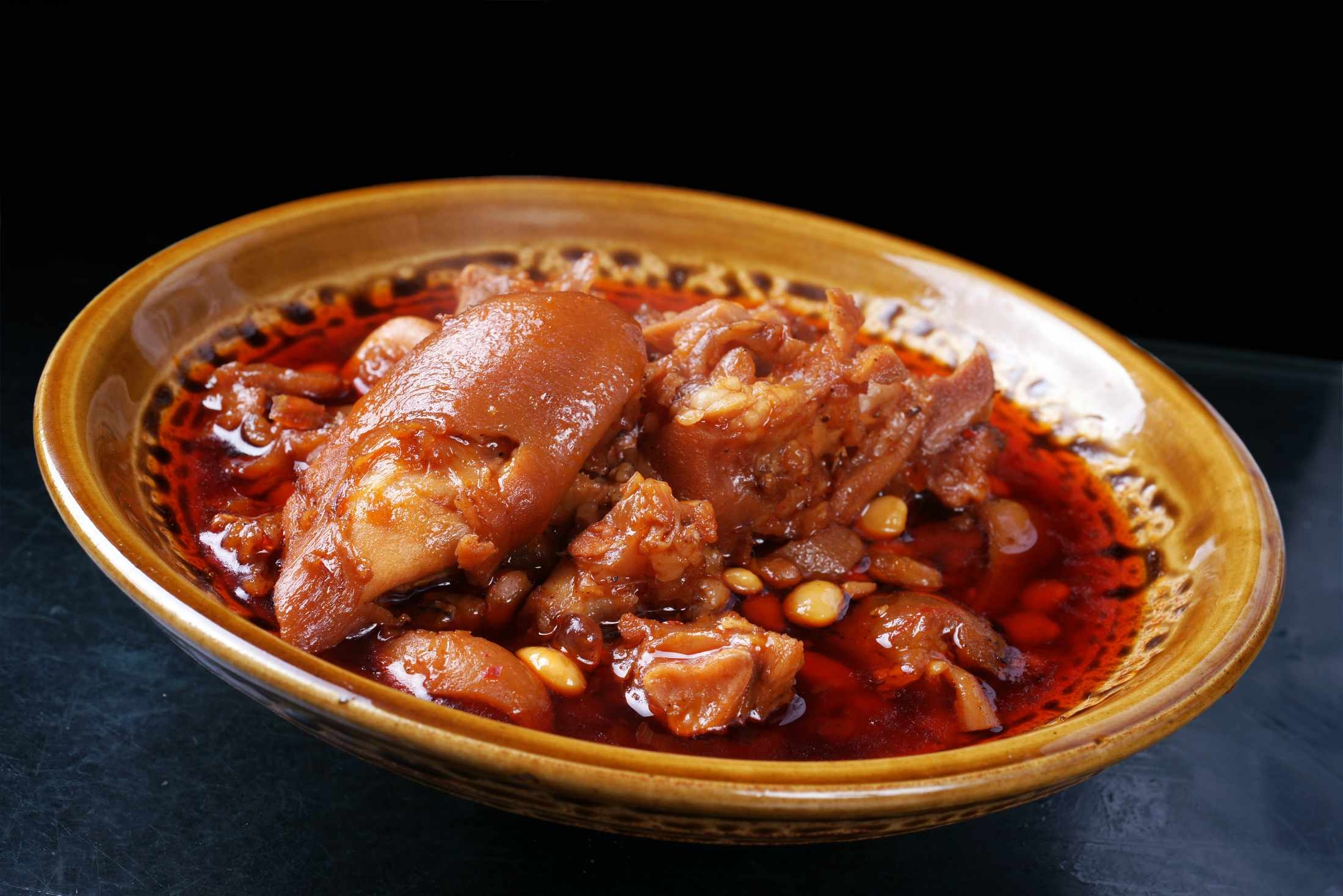 高清图片餐饮美食川菜黄豆烧猪手高清图片