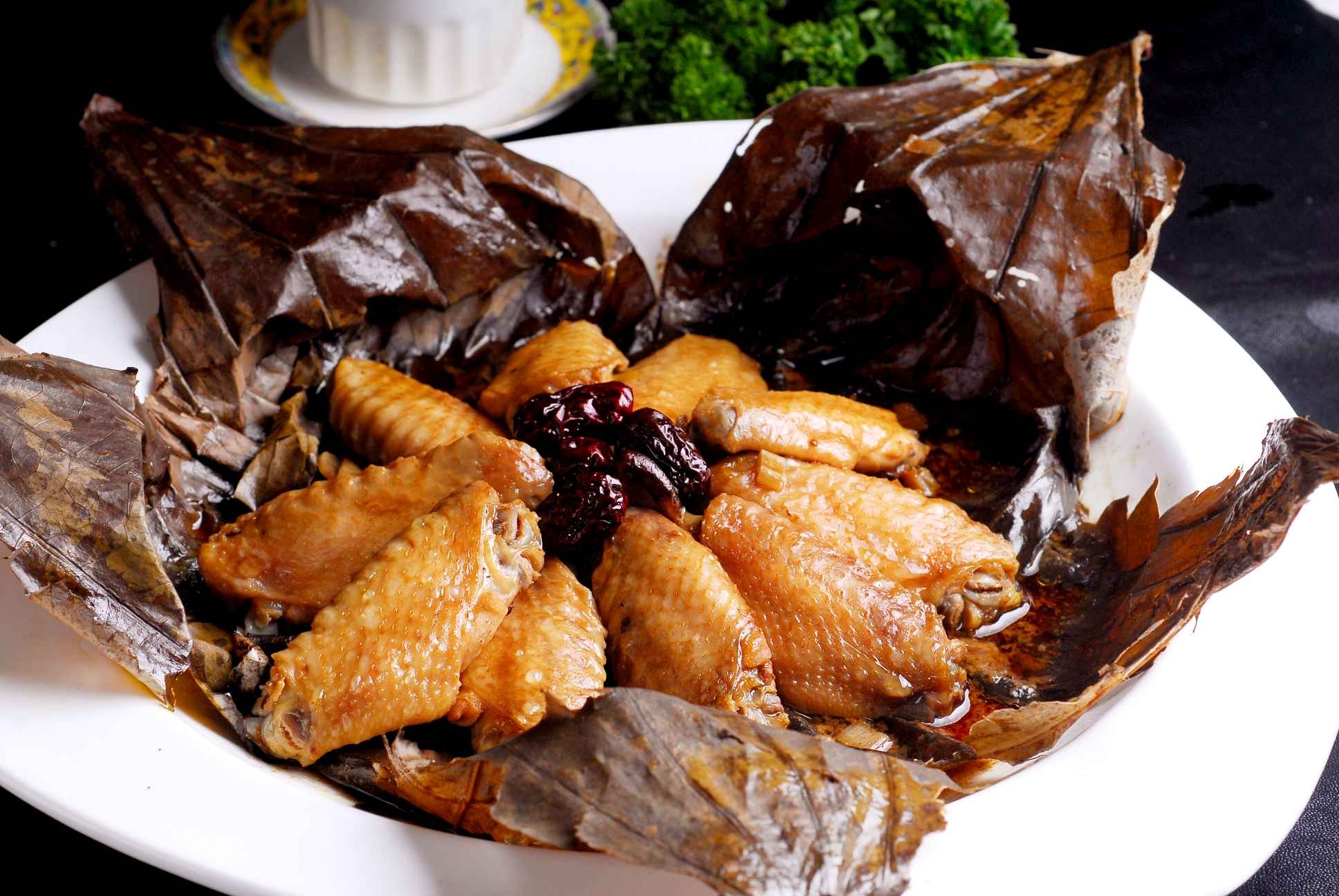 餐饮美食荷香鸡中翅宣传图片灯箱