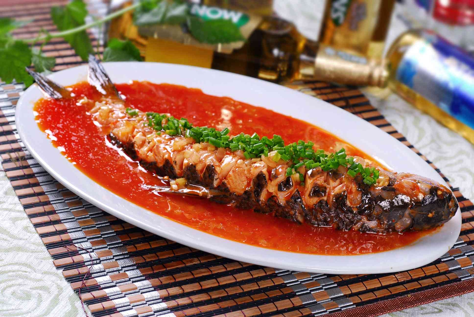 餐饮美食软烧全鱼宣传图片灯箱