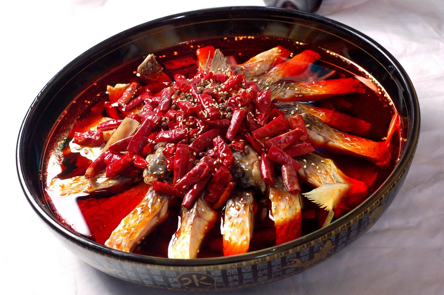 餐饮美食川菜特色来凤鱼高清图片