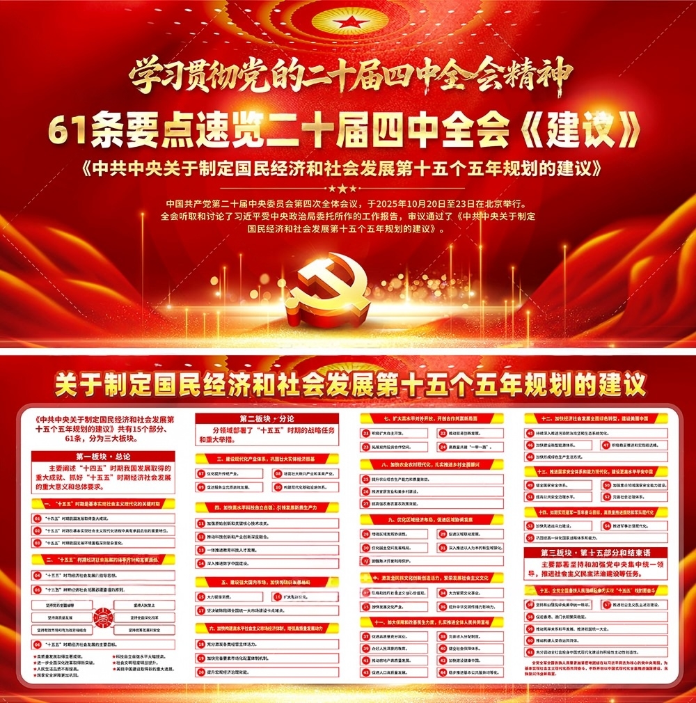 十五五规划建议纲要展板宣传栏PSD源文件16