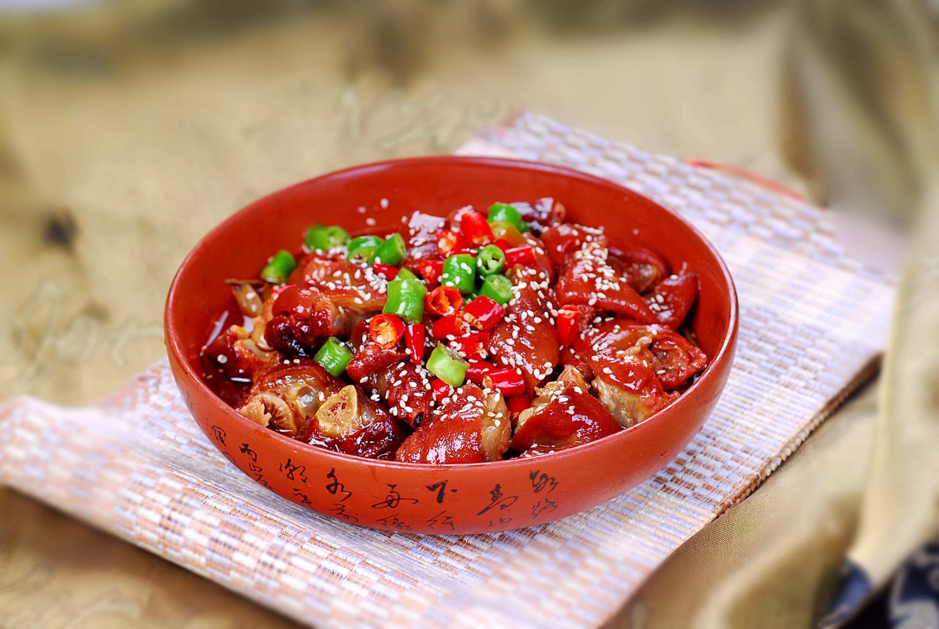 餐饮美食川菜醋椒猪手高清图片