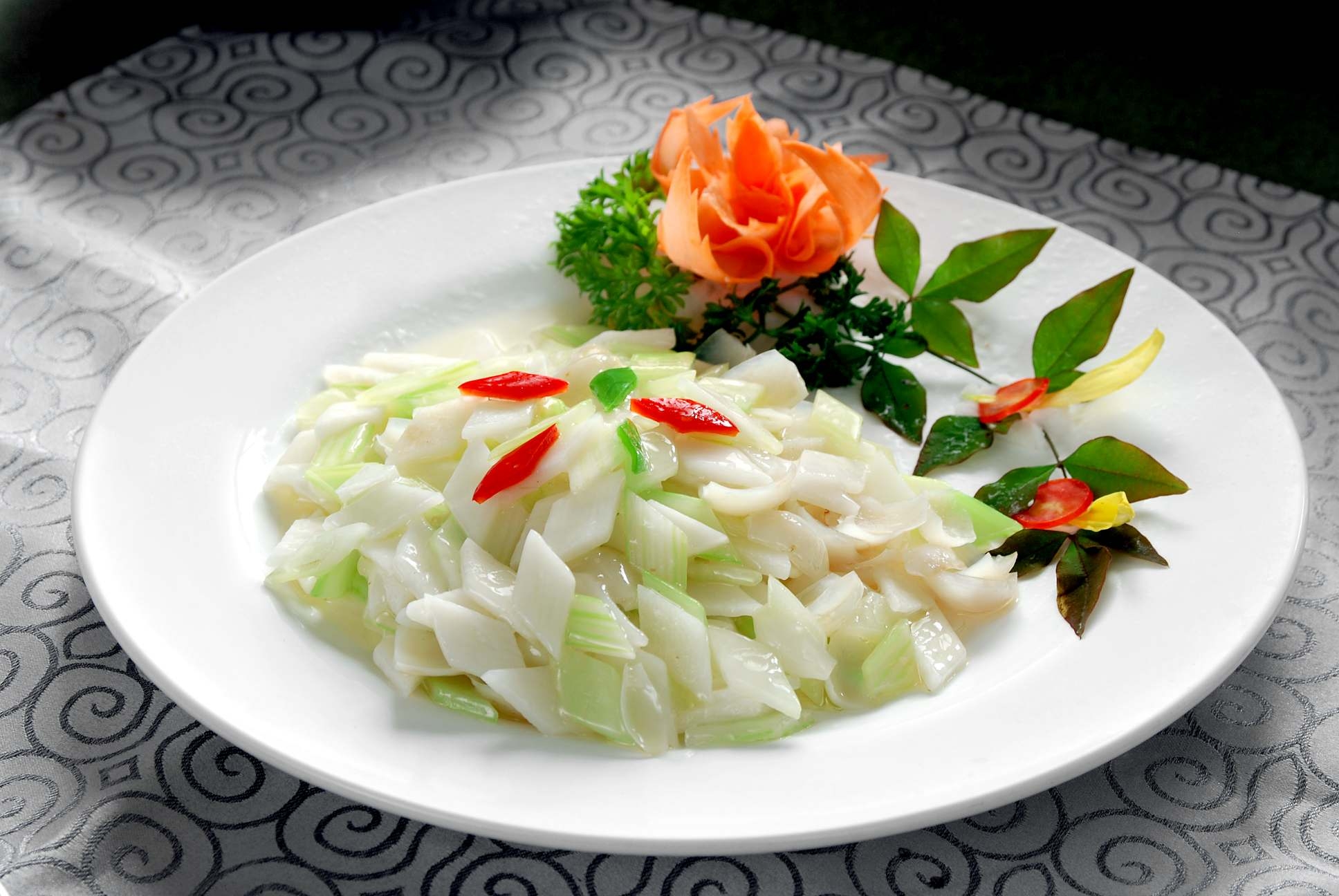 高清图片餐饮美食川菜西芹山药炒百合高清图片