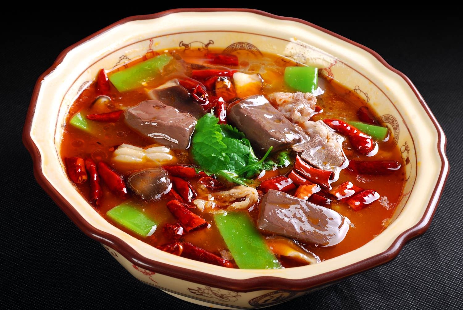 餐饮美食椒香鸡血宣传图片灯箱