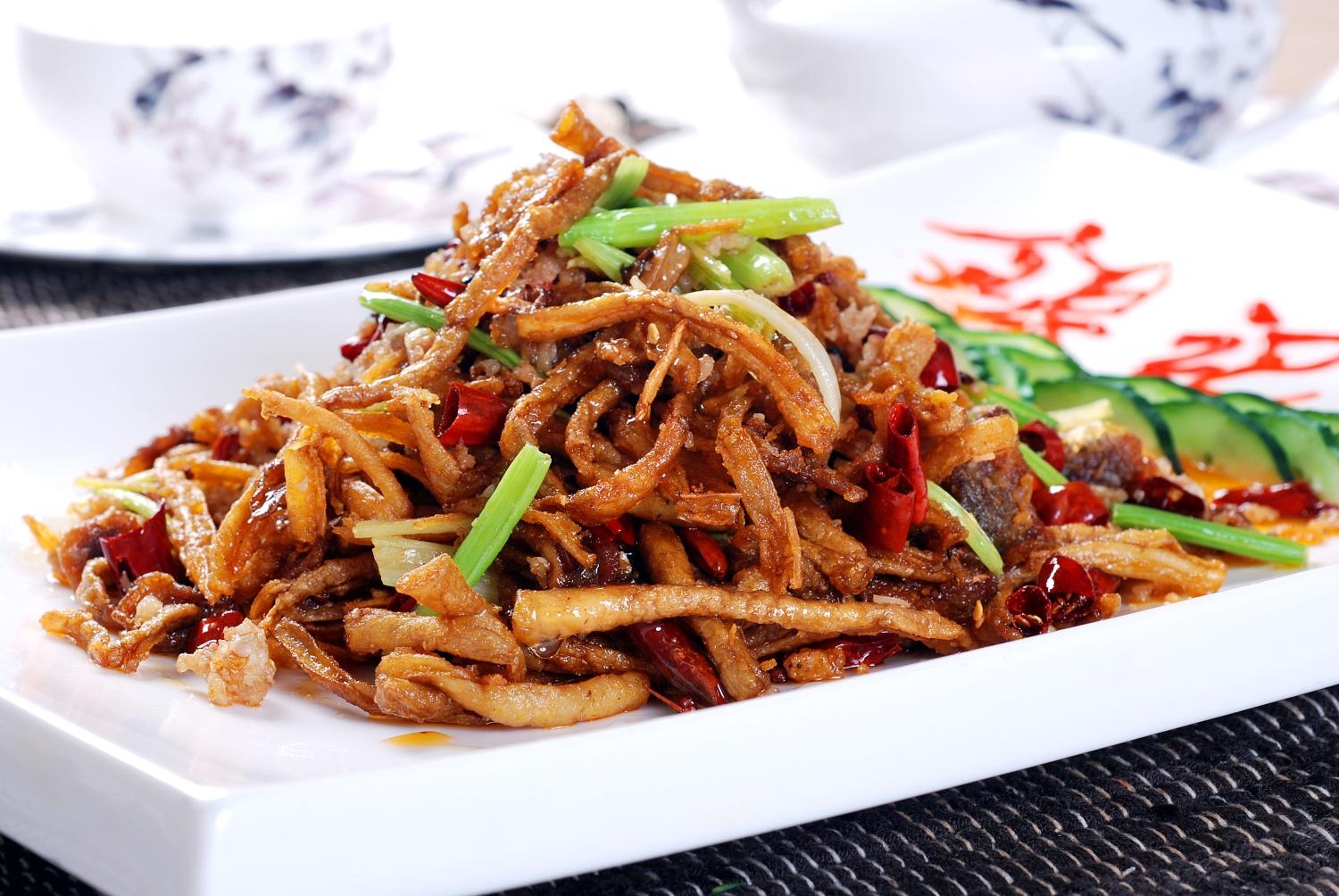 餐饮美食川菜风味茶树菇高清图片126