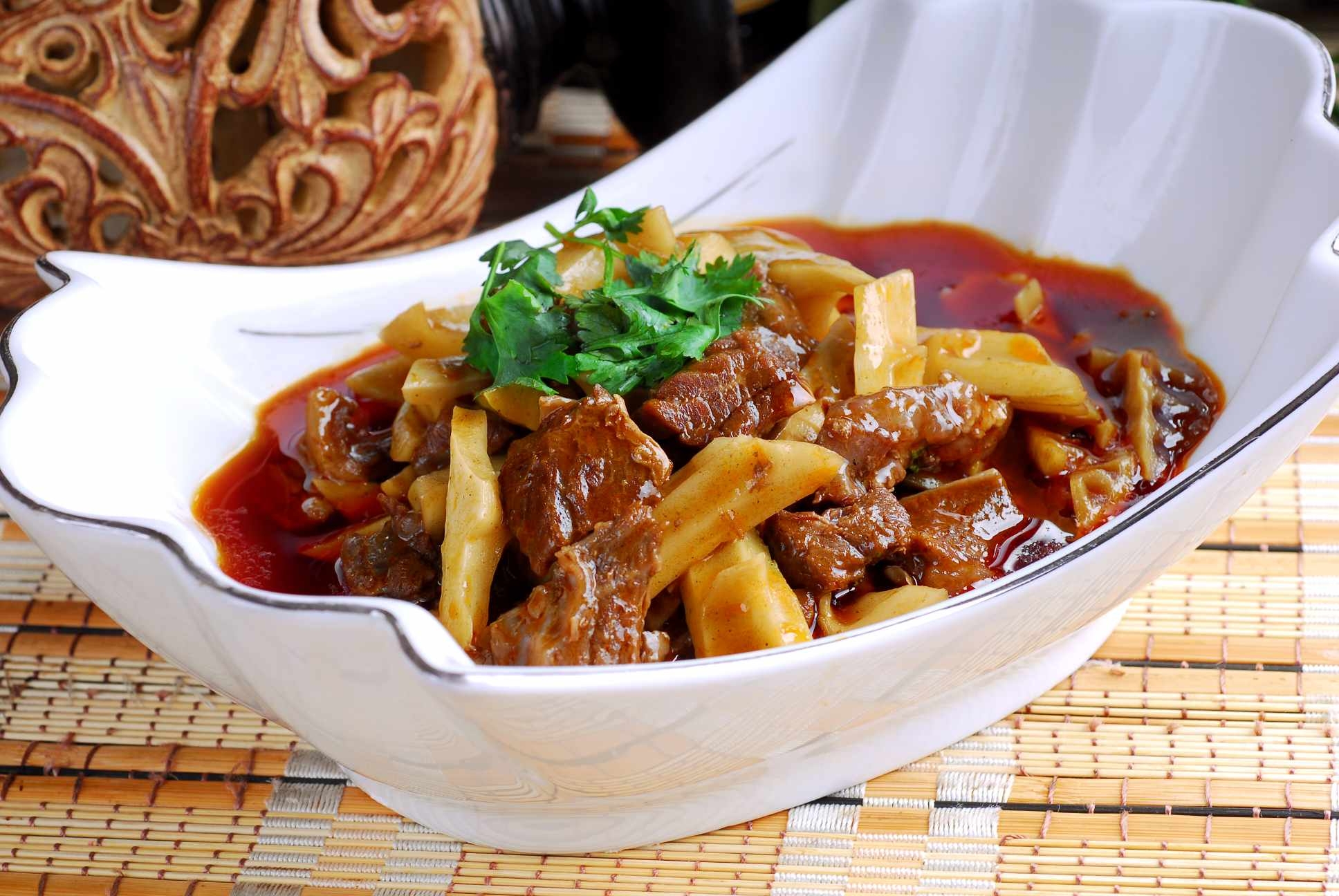 餐饮美食川菜脆笋小黄牛大高清图片