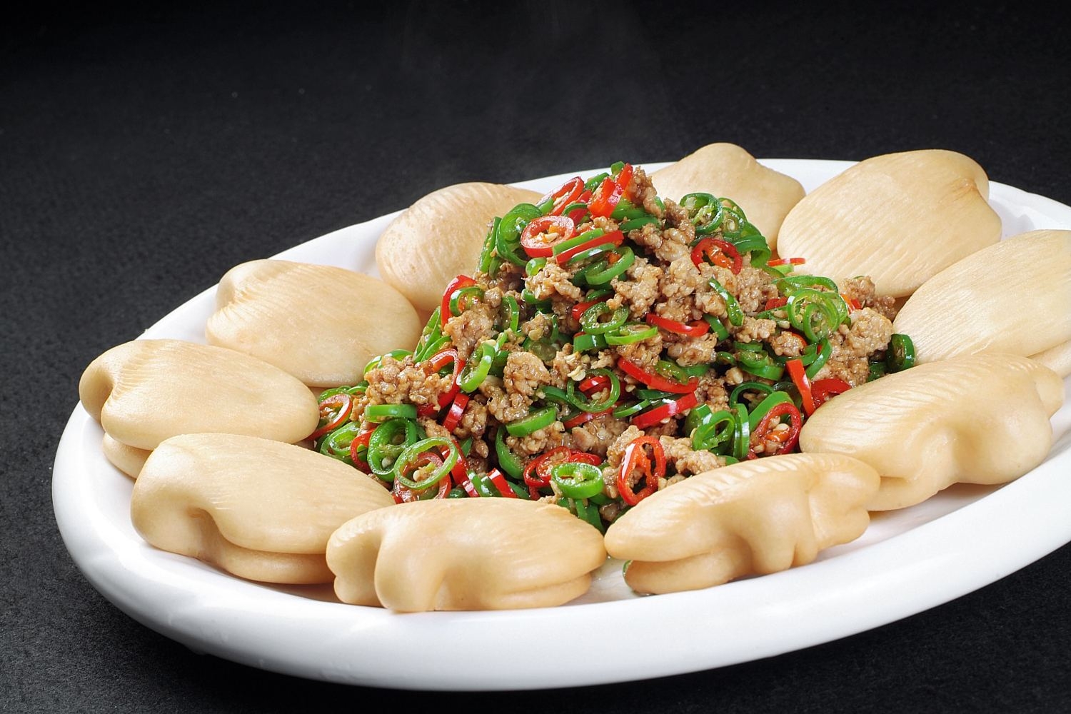 餐饮美食川菜热容香夹饼兔高清图片