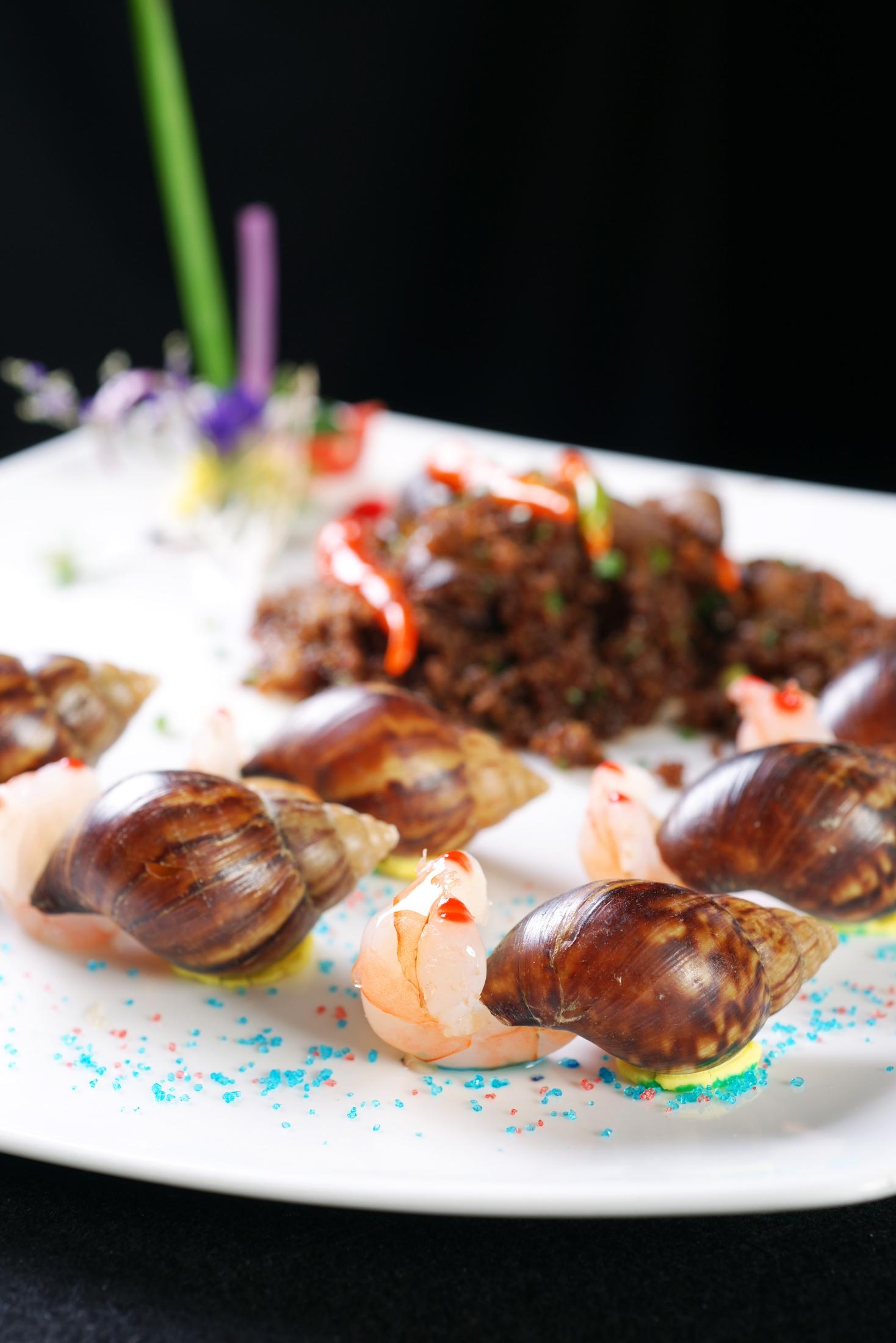 餐饮美食川菜热川干烧蜗牛高清图片666