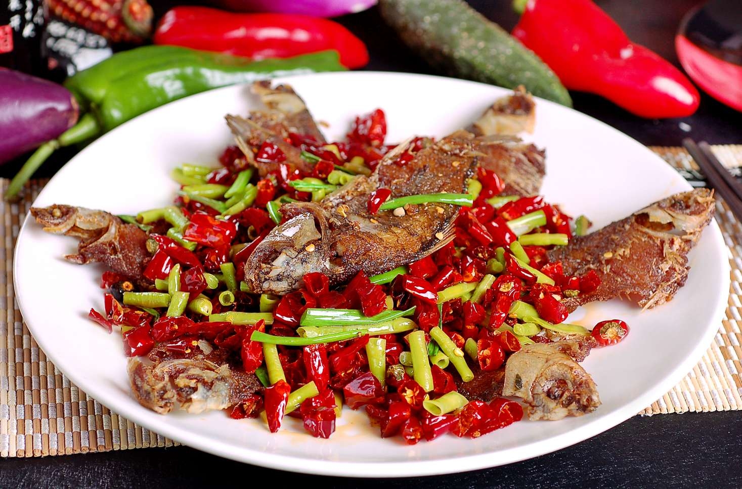 餐饮美食川菜干煸鲫鱼高清图片149