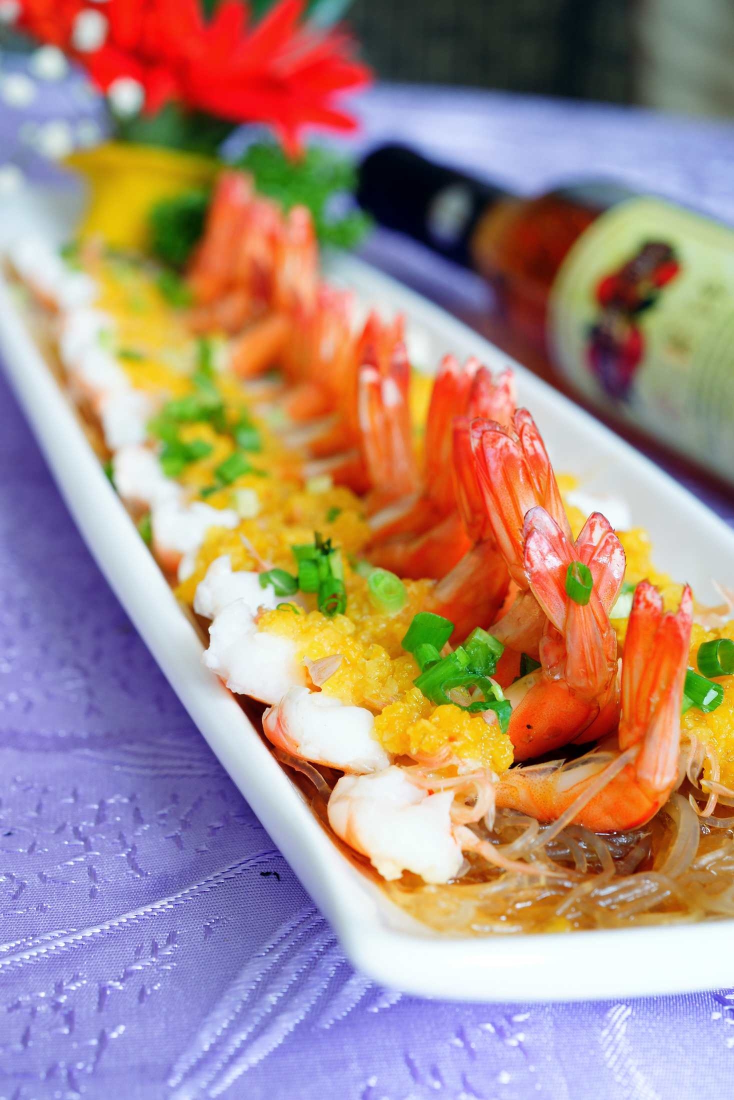 餐饮美食川菜蒜茸开边虾高清图片811