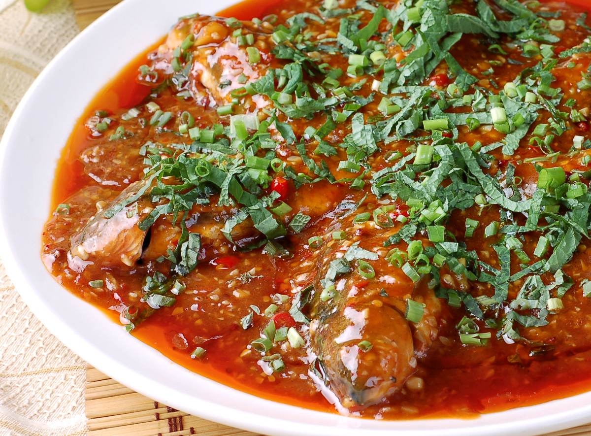 餐饮美食藿香鲫鱼(1)高清图片